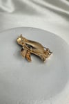 Altın Sarısı Siyah Beyaz Detay Sevimli Penguen Broş (5cm)