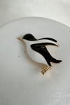 Altın Sarısı Siyah Beyaz Detay Sevimli Penguen Broş (5cm)