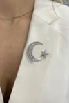 Ay Yıldız Broş (4 CM)