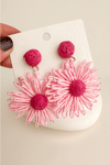 Bohem Tarzı Sallantılı Çiçek Küpe (6cm)
