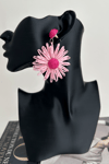 Bohem Tarzı Sallantılı Çiçek Küpe (6cm)