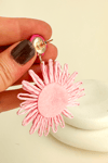 Bohem Tarzı Sallantılı Çiçek Küpe (6cm)