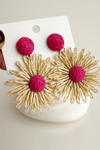Bohem Tarzı Sallantılı Çiçek Küpe (6cm)