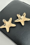 Çiçek Desenli Deniz Yıldızı Küpe (5cm)