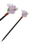 Çiçek Desenli Tasarım Çubuk Topuz Tokası(18cm)