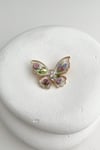 Çiçek Detaylı Kelebek Broş (3cm)