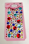 Çok Renkli Yuvarlak Kesim Kristal Görünümlü Sticker Seti (Ajanda,Telefon,Bardak)