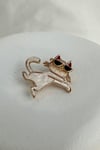 Güneş Gözlüklü Dans Eden Kedi Broş (3cm)