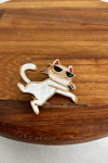 Güneş Gözlüklü Dans Eden Kedi Broş (3cm)