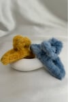 İkili Peluş Mandal Saç Tokası (12 cm)