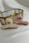 İkili Peluş Mandal Saç Tokası (12 cm)