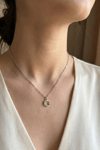 İnce Zincir Taşlı Minimal Ay Yıldız Kolye (40+5cm)