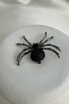 Işıltılı Taşlı Tasarım Örümcek Broş (3*6cm) 