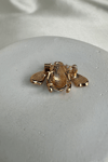 Kalp Detay Renkli Taşlı Sevimli Arı Broş (2*4cm)