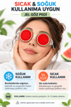 Karpuz Desenli Kırmızı Şeffaf Sinüzite Kırışıklığa Sıcak Soğuk Göz Dinlendirici Rahat Uyku Göz Maskesi