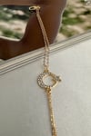Kristal Taş İşlemeli Ay Yıldız Bileklik (17+5cm)