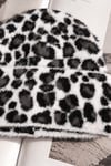 Leopar Desen Katlamalı Yumuşak Doku Bere (Polyamide)