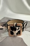 Leopar Desenli Büyük Toka Detaylı Bileklik (25cm)