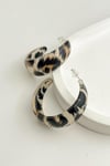Leopar Desenli Hafif Halka Küpe (3cm)