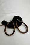 Leopar Desenli Oval Şık Küpe (6cm)