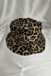 Leopar Peluş Yumuşak Doku Kova Şapka