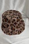 Leopar Peluş Yumuşak Doku Kova Şapka