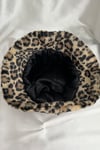 Leopar Peluş Yumuşak Doku Kova Şapka