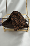 Leopar ve Deri Detay Üçgen Şekil Tasarım Kıskaç Toka (14cm)