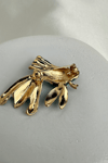 Mavi Mineli Taşlı Japon Balığı Broş (5cm)
