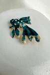 Mavi Mineli Taşlı Japon Balığı Broş (5cm)