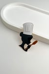 Mineli Kadın Aşçı İğneli Broş (5cm)