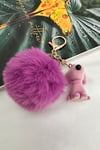 Mor Peluş Snopy Anahtarlık