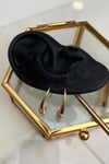 Oval Damla Detaylı C Model  Küpe(Ölçü 2cm)
