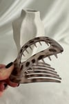 Oval Tarak Detay Mandal Saç Tokası (10cm)