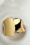Özel Seri Altın Rengi Modern Kıvrımlı Kelepçe Bileklik (İç Çapı:5,5cm)