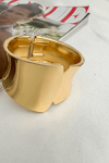 Özel Seri Altın Rengi Modern Kıvrımlı Kelepçe Bileklik (İç Çapı:5,5cm)