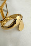 Özel Seri Altın Rengi Modern Tasarım Kelepçe Bileklik (İç Çapı:5,5cm)