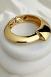 Özel Seri Altın Rengi Oval Form Parlak kelepçe Bileklik (İç Çapı:5,5cm)