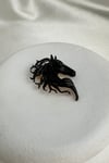 Parlak Yüzey Özel Tasarım At Figürü Broş (5cm) 