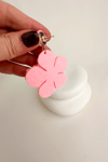 Rafya Bohem Tarzı Sallantılı Çiçek Küpe (7cm)