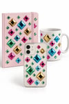 Renkli Kare Kristal Görünümlü Yapışkanlı Taş Sticker (Ajanda,Telefon,Bardak)