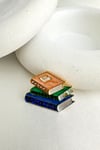 Renkli Kitap Figürlü,Taş Detaylı Tasarım Broş (3cm)
