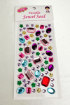Renkli Parlak Taş Sticker Kalp Ve Çiçek Desenli Yapışkanlı Sticker (Ajanda,Telefon,Bardak)