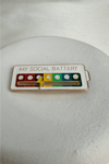 Renkli Ruh Hali Göstergeli My Social Battery Broş (5cm)