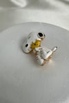 Sarı Kuş Figürlü Sevimli Snoopy Köpek Broş (4cm)