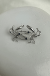 Sedef Üzeri Mavi Ve Beyaz Taşlı Yengeç Burcu Broş (4cm)