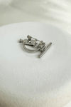 Taş Detaylı Mineli Mikroskop Tasarım Broş (3cm)