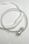 Taş İnci Sıralı Yaylı Choker Kolye
