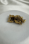 Taşlı Çiçek Detay Sevimli Baykuş Broş (4cm)
