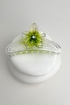 Tek Taşlı Yonca Çiçek Mandal Toka (11cm)